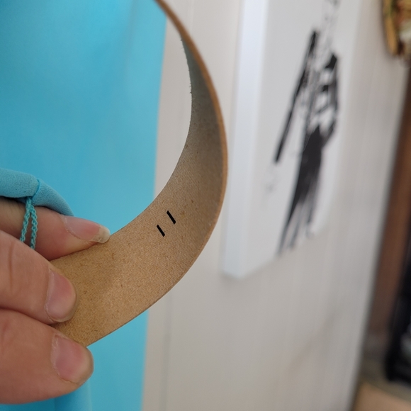 Vintage 70s Blue Sheer Day Dress with Blue Beading White Belt - Picture 8 of 9